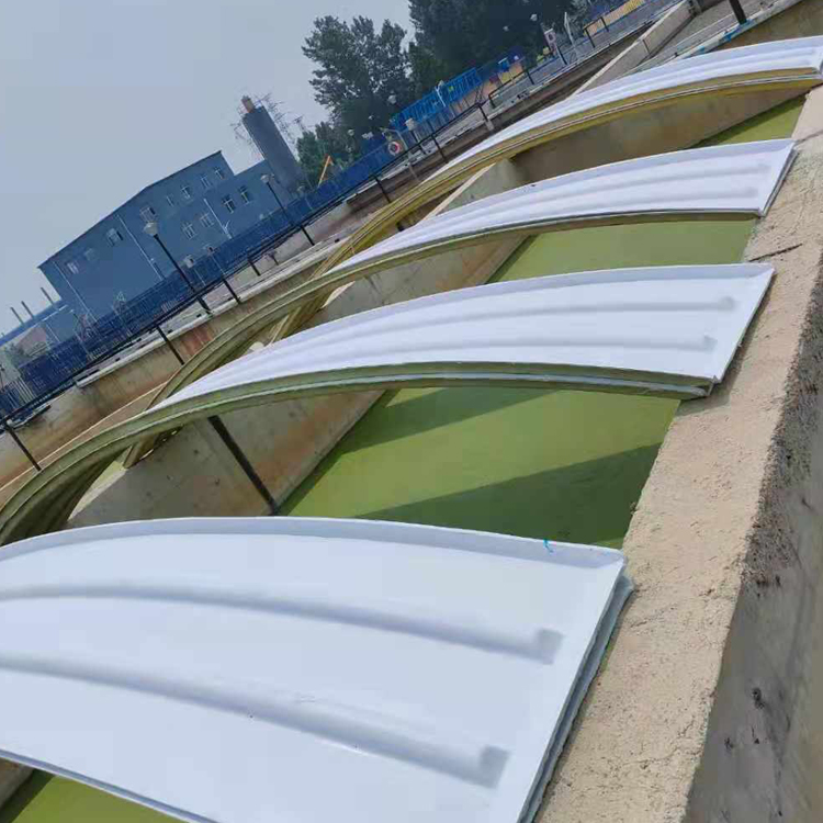 玻璃钢平板 污水池盖板 玻璃钢材质拱形盖板 防腐性能好集气罩 - 河北