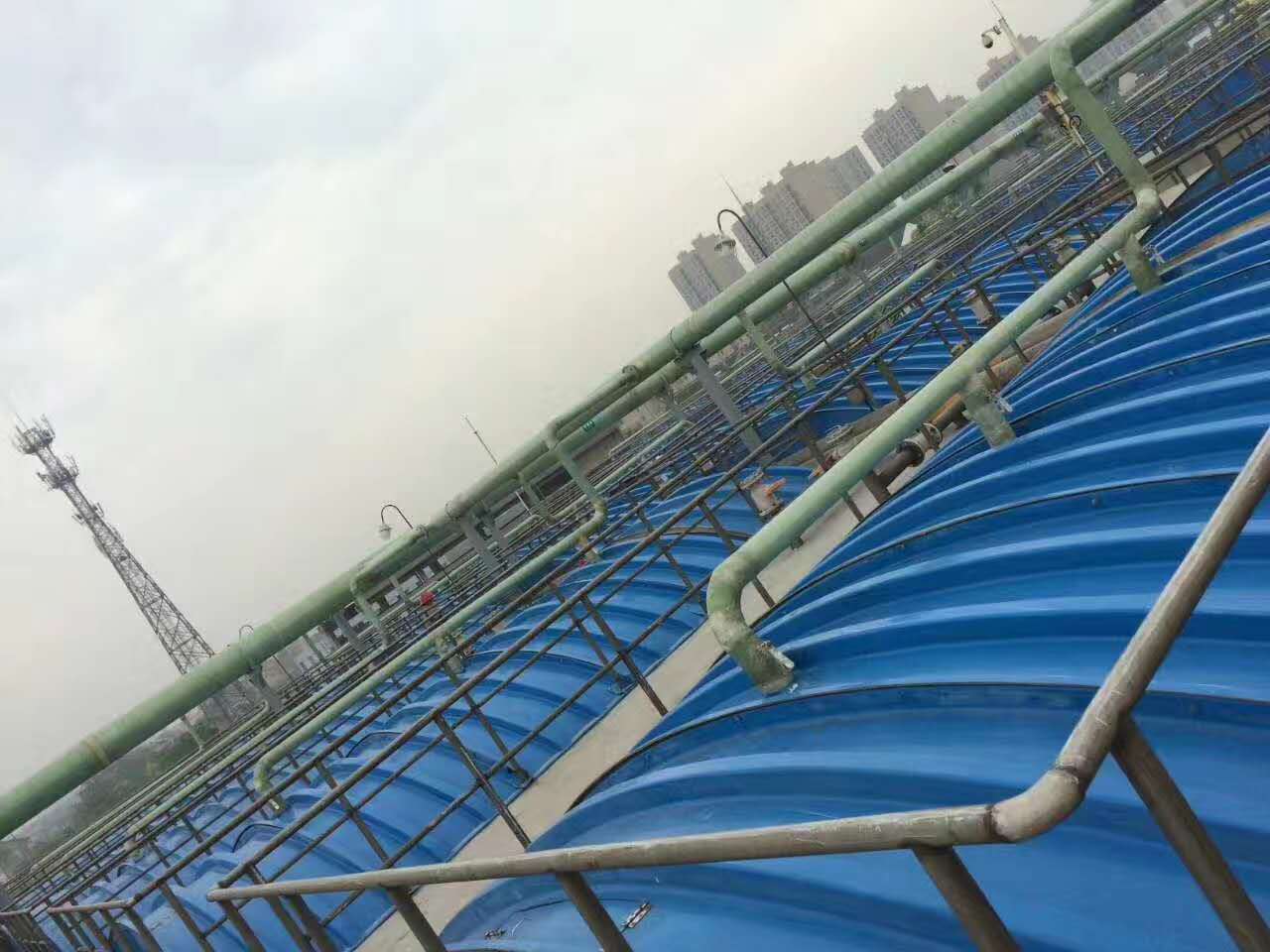 污水池玻璃钢盖板集气罩@玻璃钢污水池盖板在技术创新上满足大跨度池